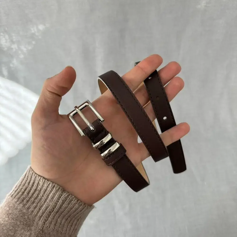 Brown y2k style thin belt WMNS2